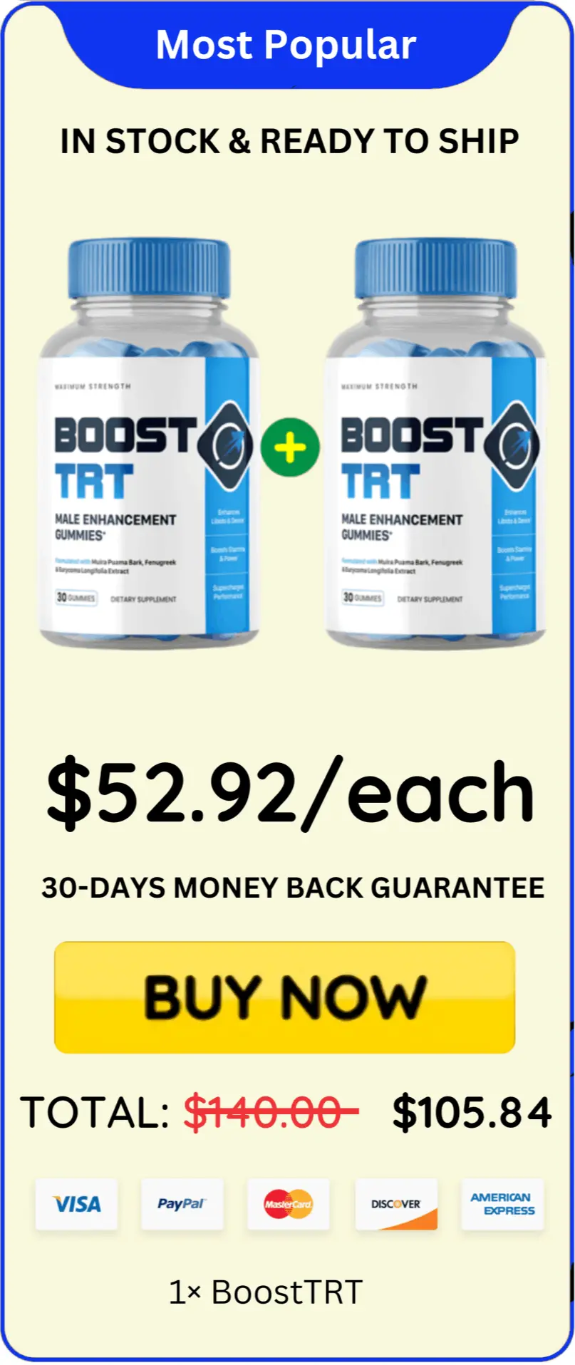 BoostTRT Male Enhancement Gummies offer price